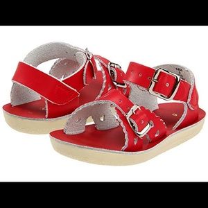 Red Salt Water Sandals (sun-San sweetheart)